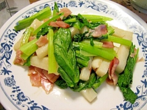 小松菜＆山芋のソテー